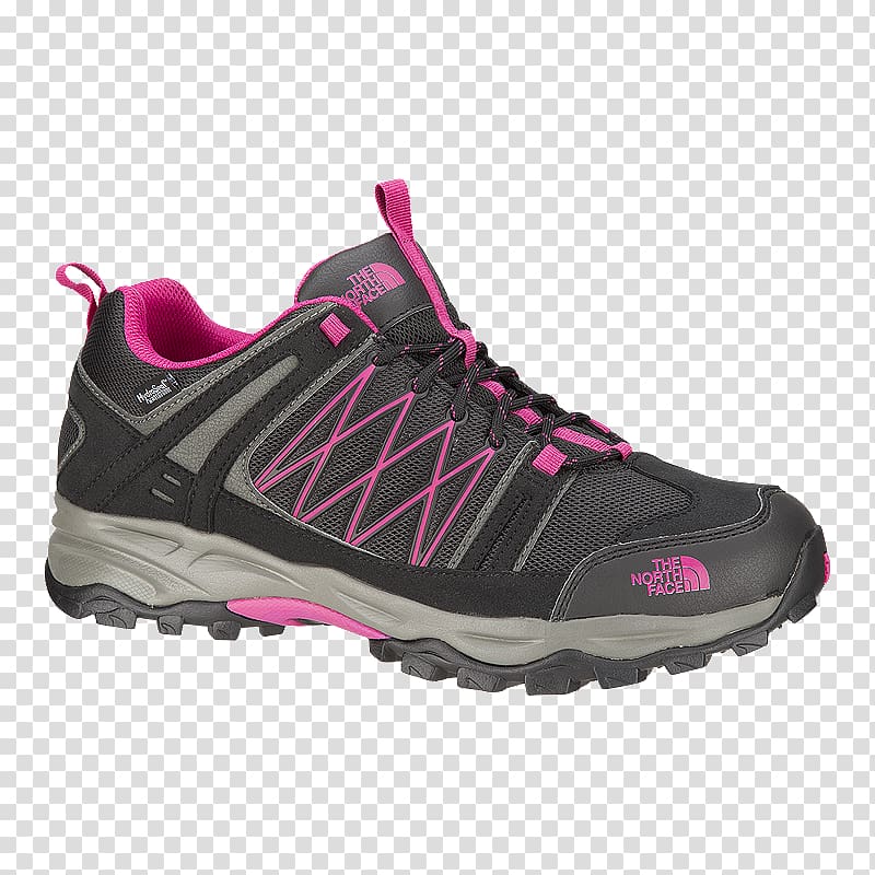 Sports shoes Hiking boot The North Face, female hiker transparent background PNG clipart