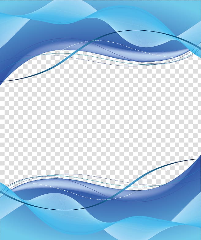 ocean wave , Blue Euclidean , blue border transparent background PNG clipart