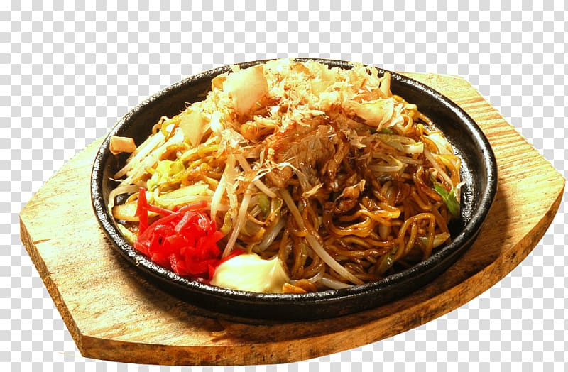 Chow mein Fried noodles Yakisoba Chinese noodles Lo mein, Iron udon creative cuisine transparent background PNG clipart