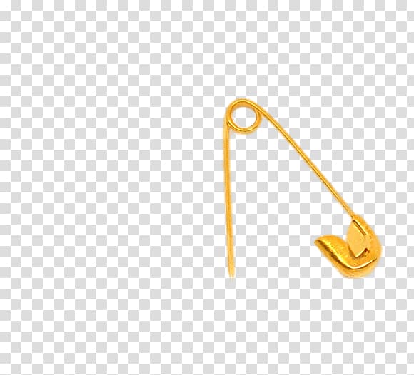 gold-colored safety pin, Gold Safety Pin transparent background PNG clipart