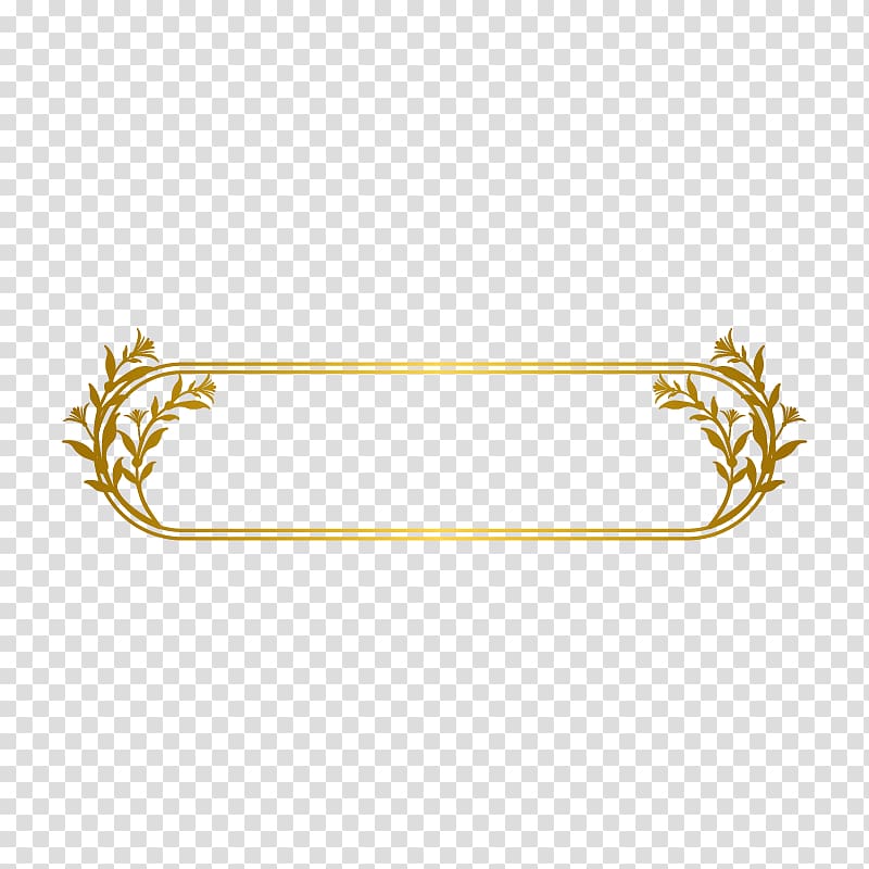 Gold Line, Gold Line border, oblong floral frame transparent background PNG clipart