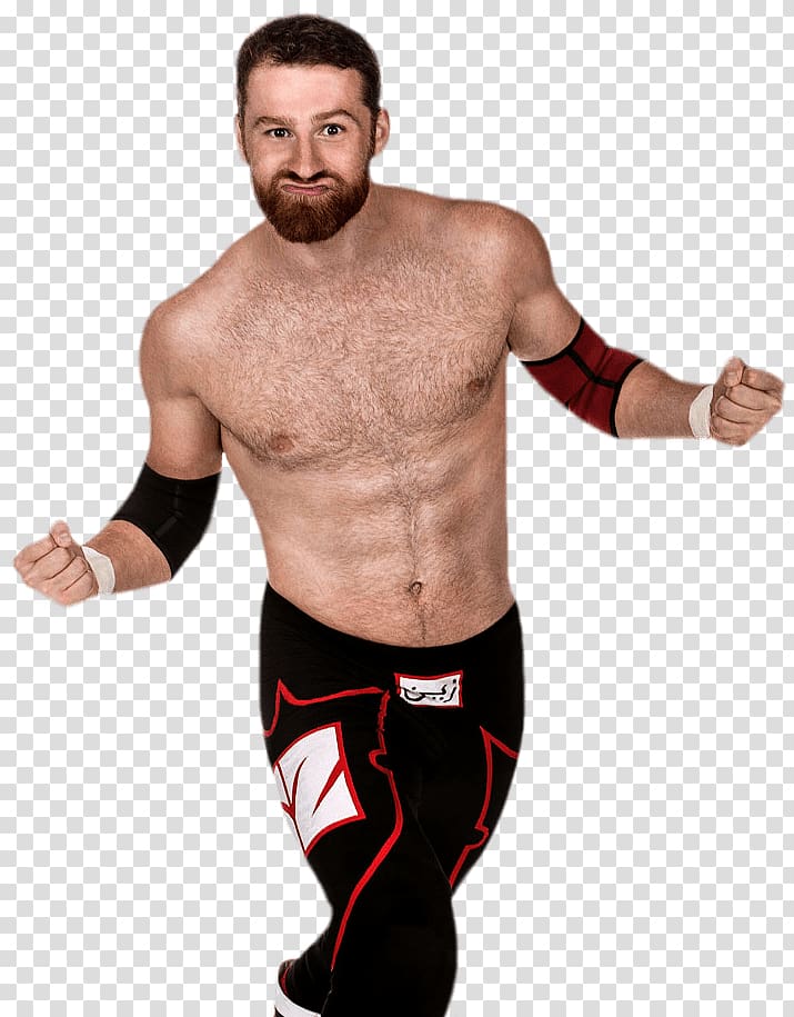 man wearing black and red pants, Sami Zayn Having Fun transparent background PNG clipart