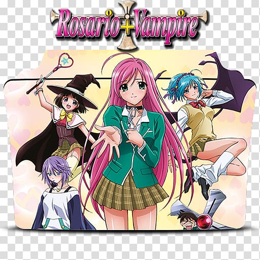 Rosario + Vampire Moka Akashiya Manga Tsukune Aono Anime, manga transparent background PNG clipart