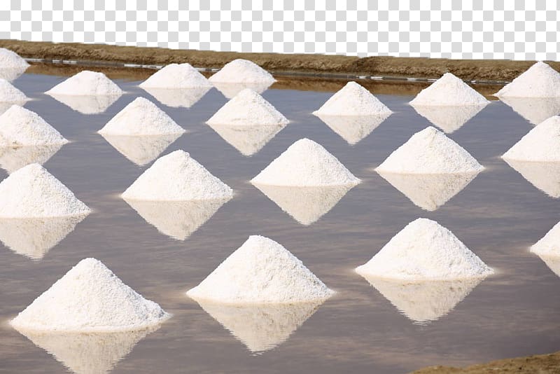 Sea salt Harvest, White sea salt pile transparent background PNG clipart