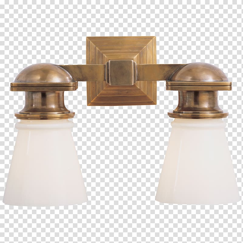 Light fixture Sconce Lighting Glass, double light transparent background PNG clipart