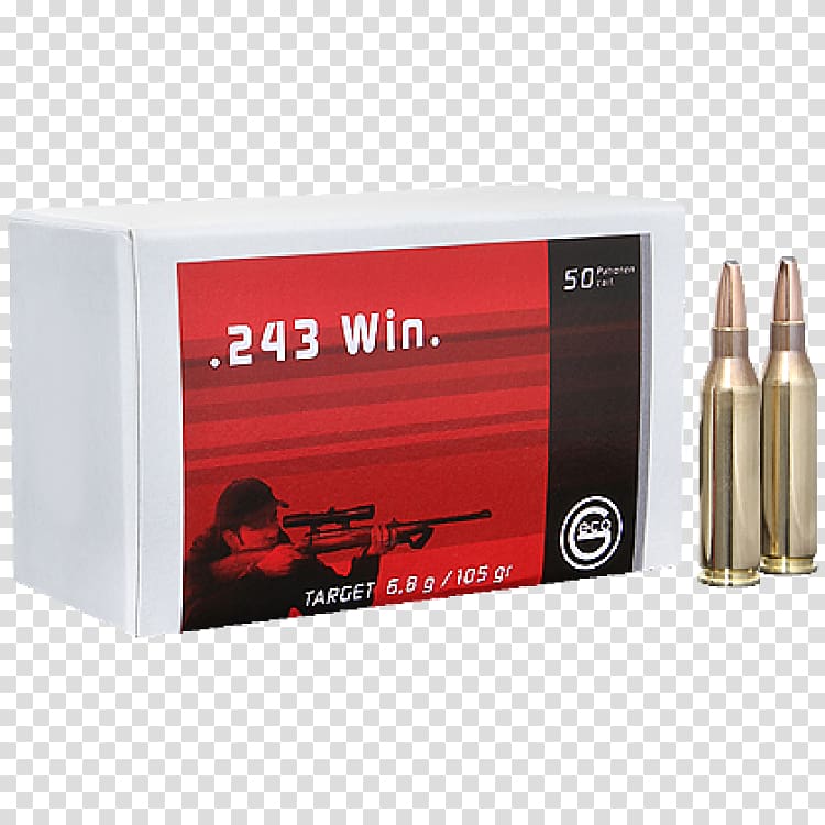 Ammunition .243 Winchester Hunting Cartridge Weapon, ammunition transparent background PNG clipart