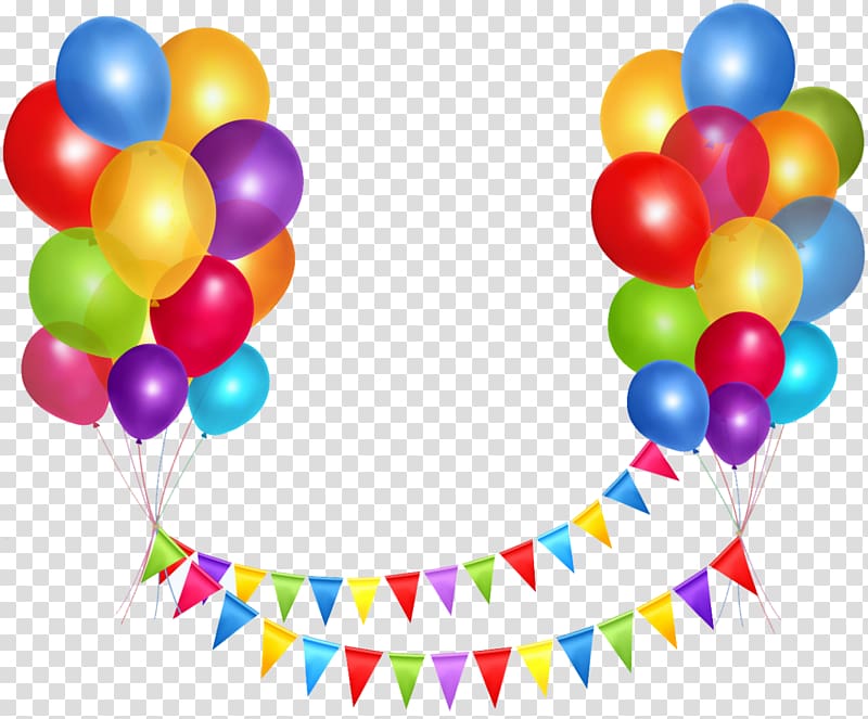 Happy Birthday to You Party Balloon , floating balloons transparent background PNG clipart