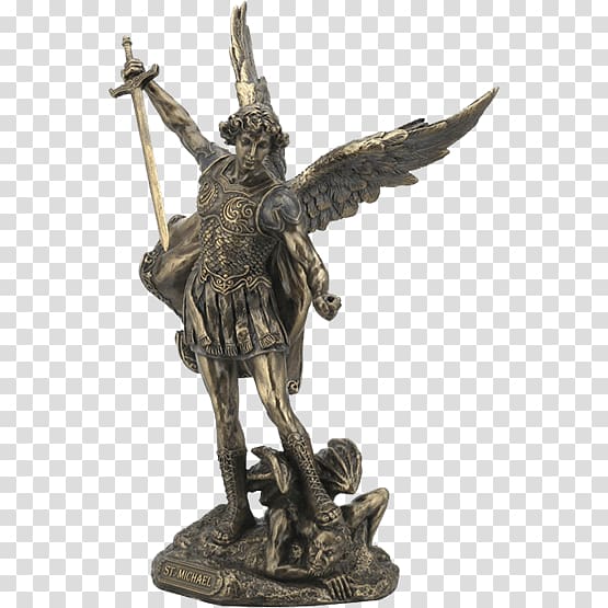 Michael Bronze sculpture Statue Archangel, saint michael transparent background PNG clipart