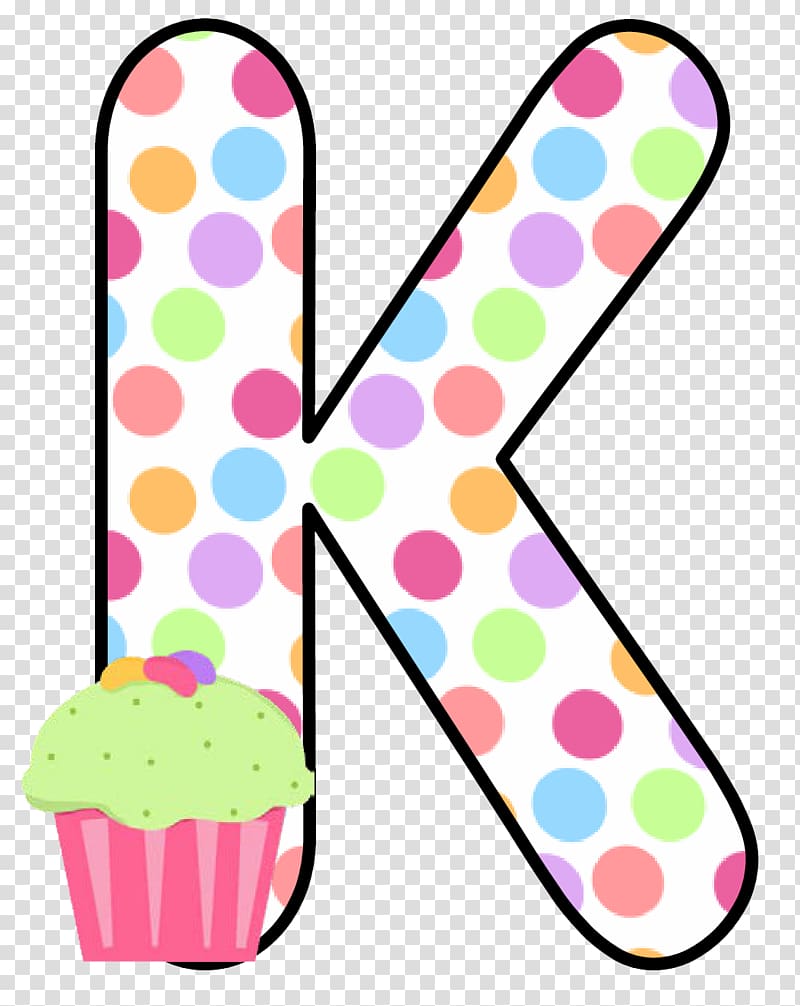 Cupcake Alphabet Muffin Letter Cake decorating, alphabet in polka dots transparent background PNG clipart