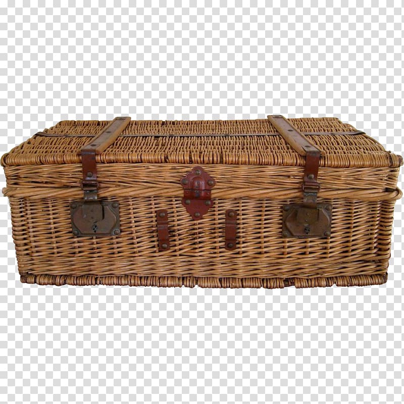 Trunk Wicker Travel Antique Basket, Travel transparent background PNG clipart