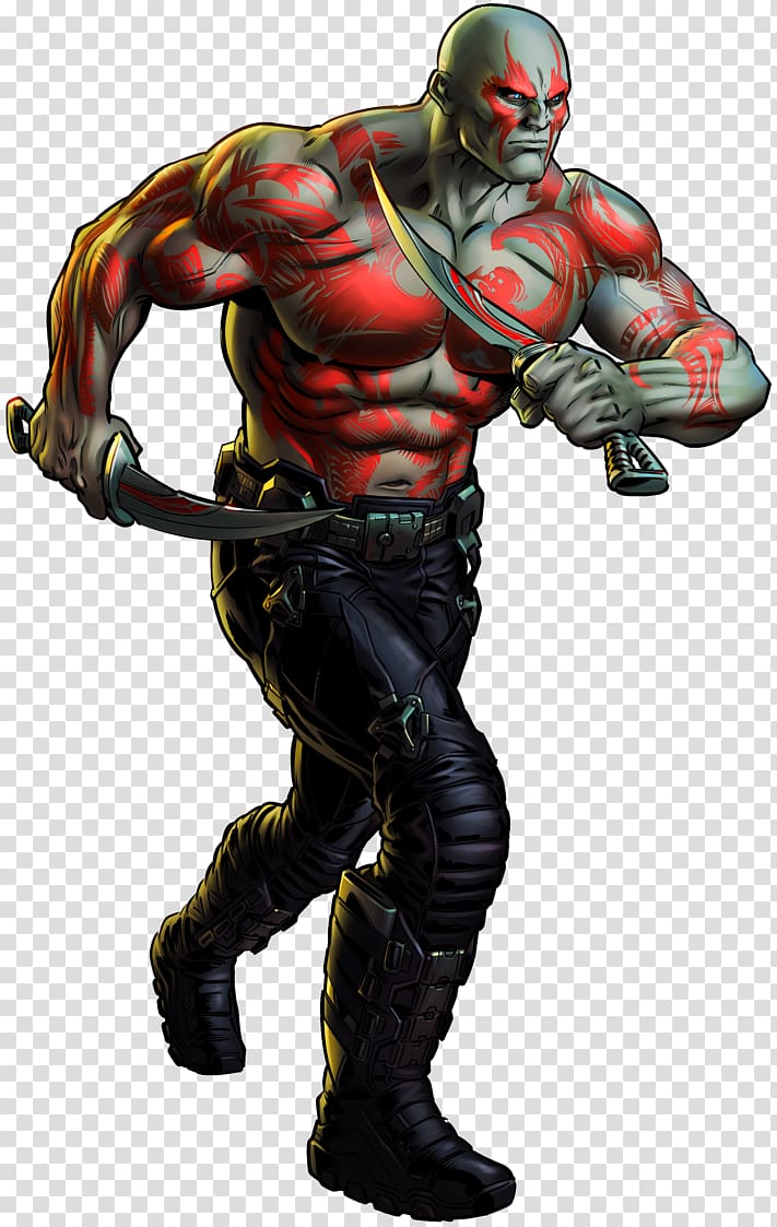 Man holding sword illustration, Marvel: Avengers Alliance Drax the  Destroyer Thanos Gamora Marvel Cinematic Universe, dave bautista  transparent background PNG clipart | HiClipart