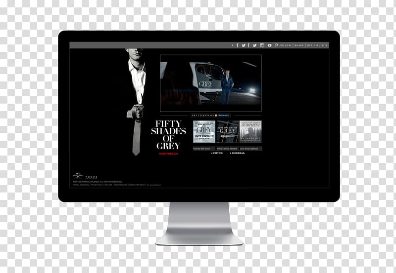 Computer Monitors Fifty Shades Display advertising Poster, 50 shades of grey transparent background PNG clipart