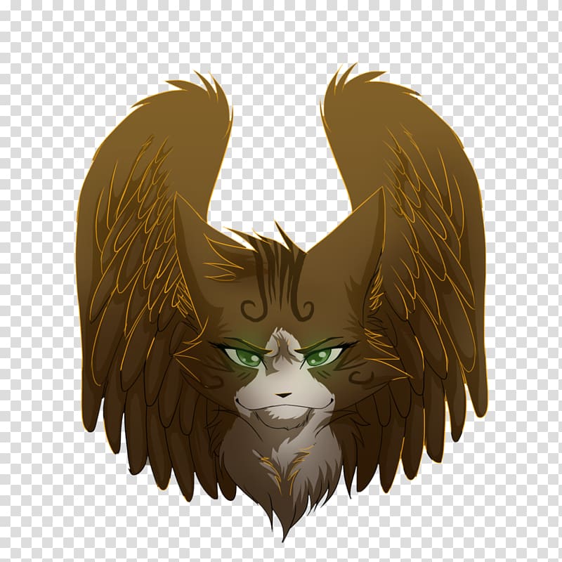 Winged cat Warriors Winged cat Bird, spirit transparent background PNG clipart