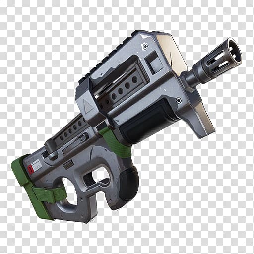 Fortnite Battle Royale FN P90 Weapon Assault rifle, weapon transparent background PNG clipart