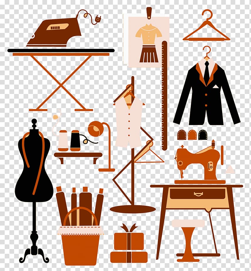 Clothing Designer Illustration, Clothing design element pattern transparent background PNG clipart