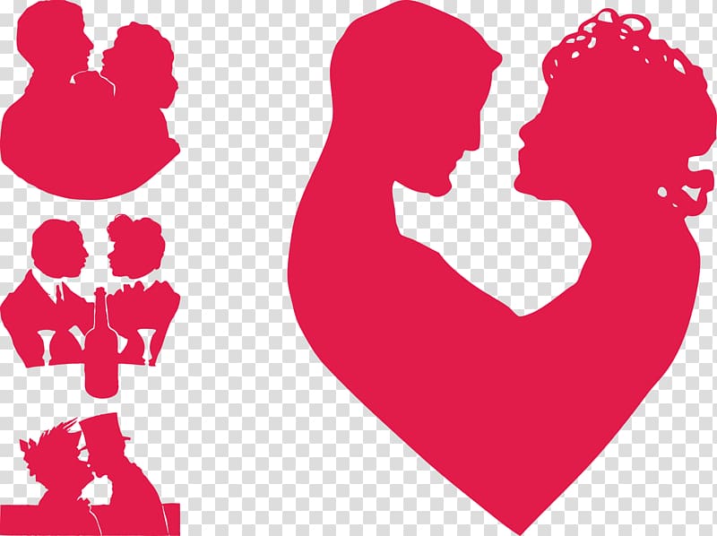 Couples Silhouette Love , Couple silhouette visual transparent background PNG clipart