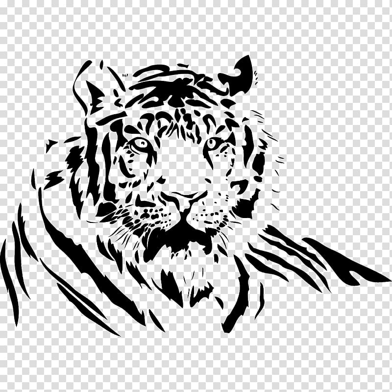 White tiger Drawing Lion , glamor transparent background PNG clipart