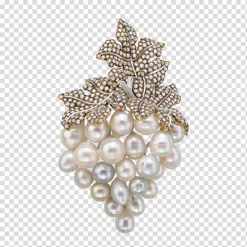 Brooch Jewellery Pearl Diamond cut, brooch transparent background PNG clipart