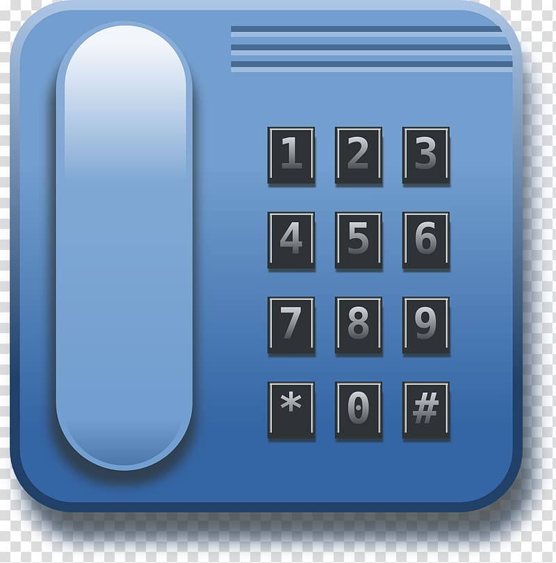Telephone Mobile phone Landline , Blue phone transparent background PNG clipart