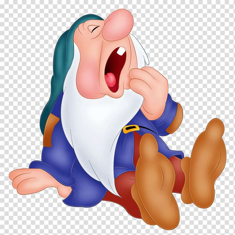 Disney dwarf illustration, Snow White Sleepy Dwarf transparent background PNG clipart