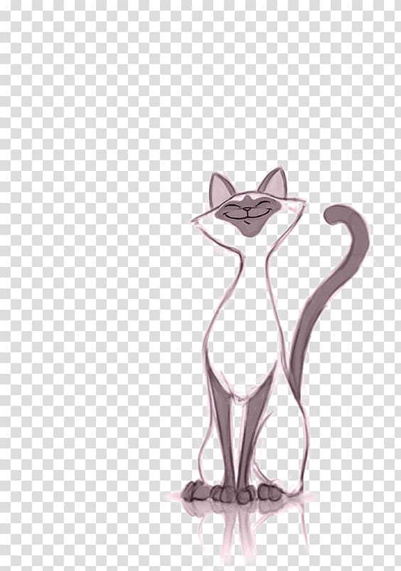 Siamese cat Drawing Black cat , Lines cat transparent background PNG clipart