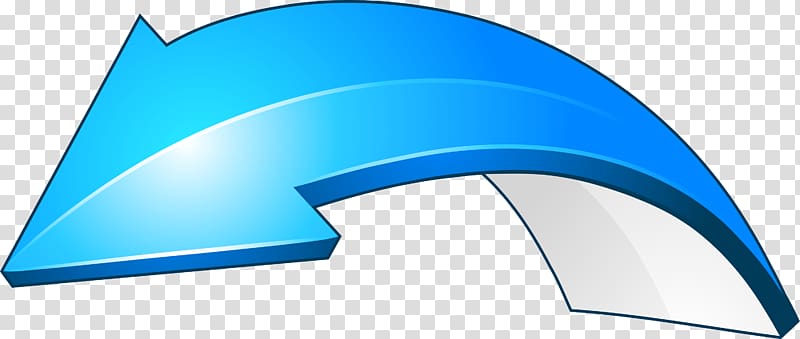 blue simple curve arrow transparent background PNG clipart