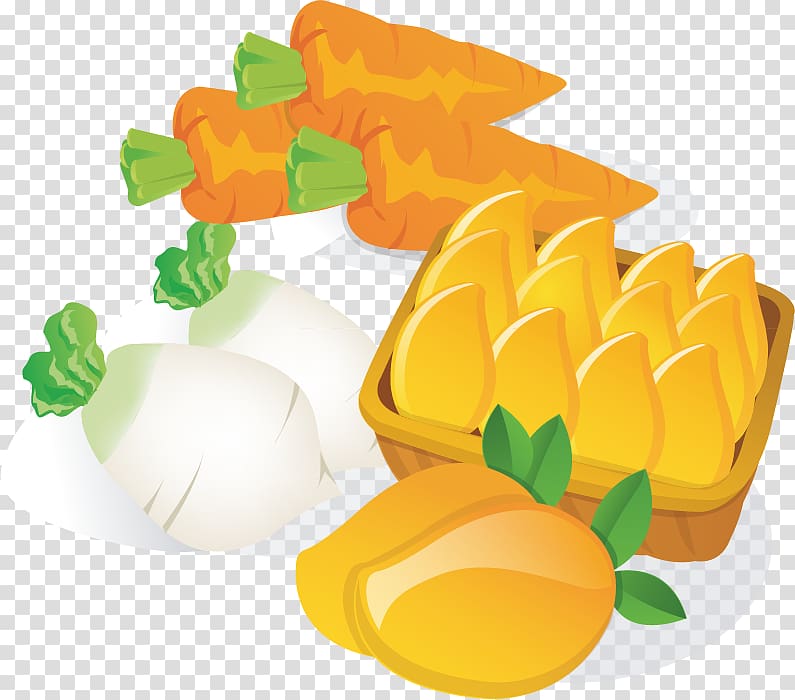 Juice Mango , Radish mango material transparent background PNG clipart