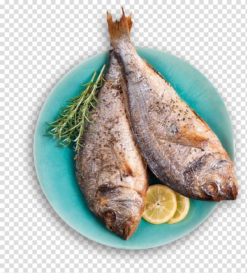 two fried fishes on green ceramic plate, Kipper Fried fish Oily fish Fish products Salted fish, fish transparent background PNG clipart