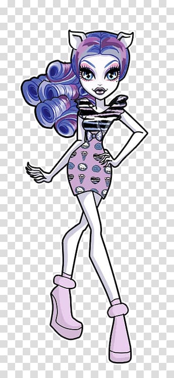 Monster High Catrine DeMew Doll OOAK, monster high car transparent background PNG clipart