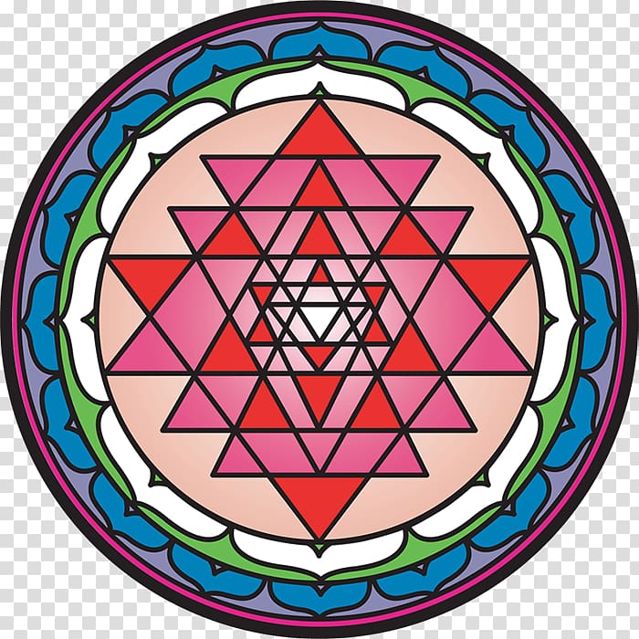 Mandala Meditation Sri Yantra Chakana, circle transparent background PNG clipart