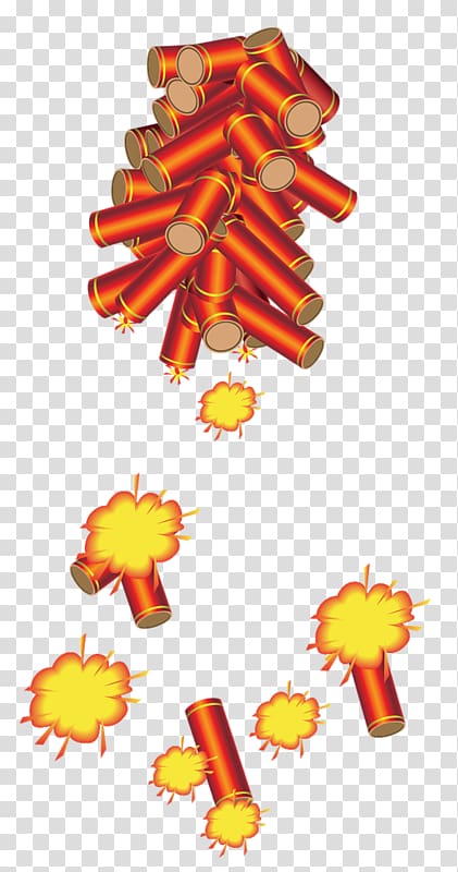 Firecracker Chinese New Year Fireworks Festival, Chinese New Year transparent background PNG clipart