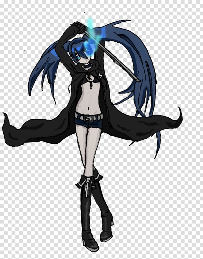 Black Rock Shooter Anime Manga, Anime transparent background PNG clipart