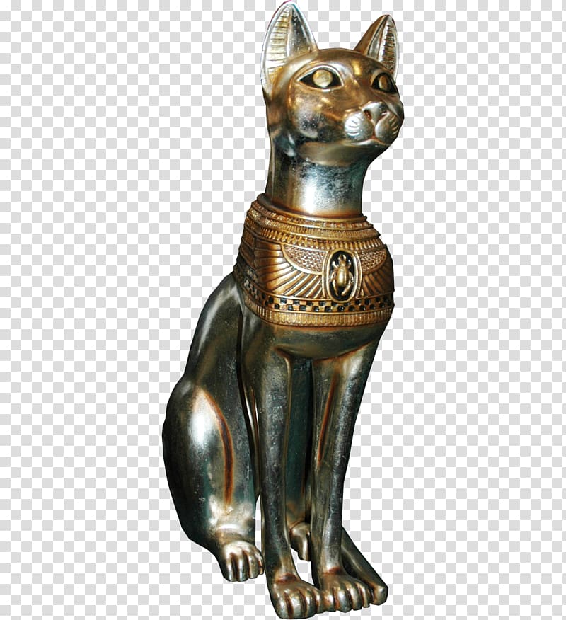 Ancient Egypt Cat, Cat bronze ornaments free buckle material transparent background PNG clipart