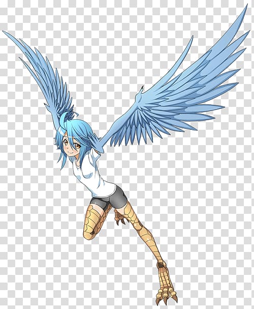 MONMUSU Harpy Monster Musume Anime Fan art, Anime transparent background PNG clipart