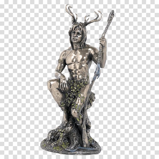 Statuary Figurine Cernunnos Statue Horned God, Medieval Hunter transparent background PNG clipart