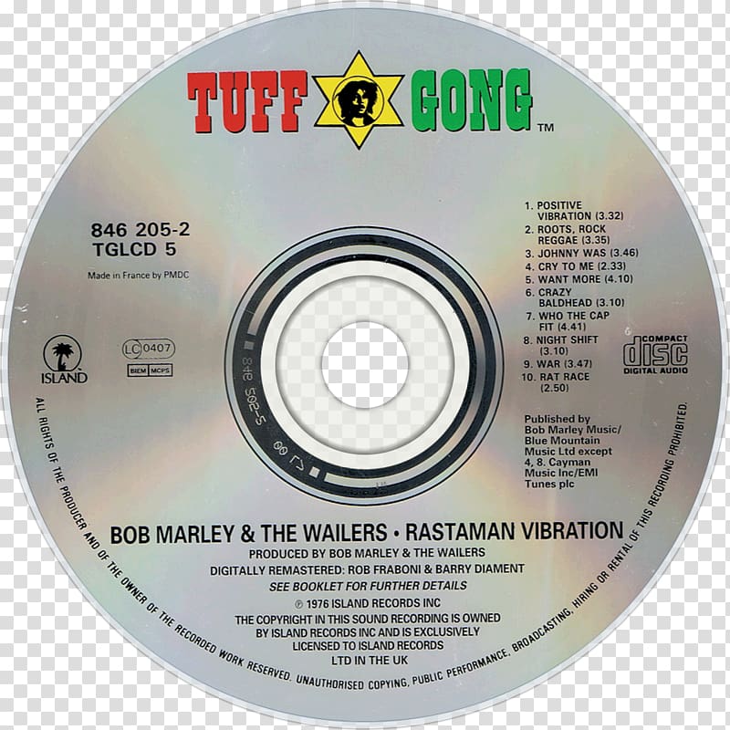 Compact disc Rastaman Vibration Bob Marley and the Wailers Album Music, Rastaman transparent background PNG clipart