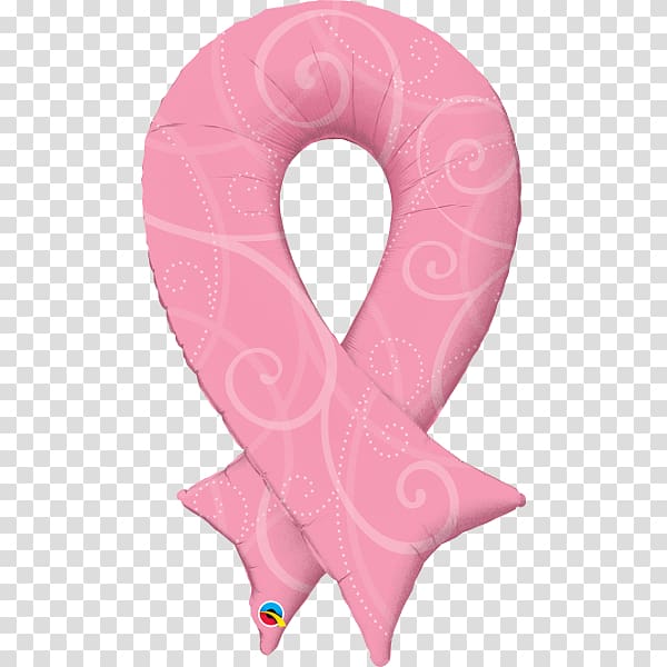 Pink ribbon Mylar balloon BoPET, balloon transparent background PNG clipart