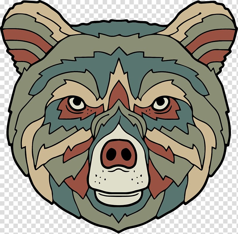 Bear Dog , Cartoon Bear head transparent background PNG clipart