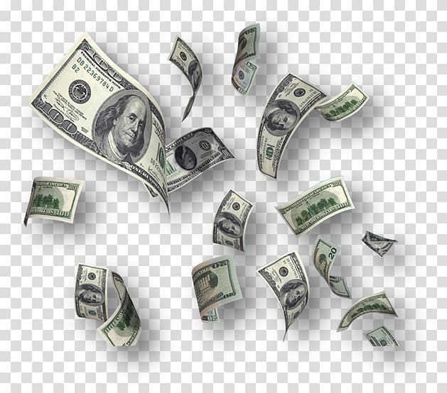 Flying cash Money Portable Network Graphics United States Dollar, banknote transparent background PNG clipart