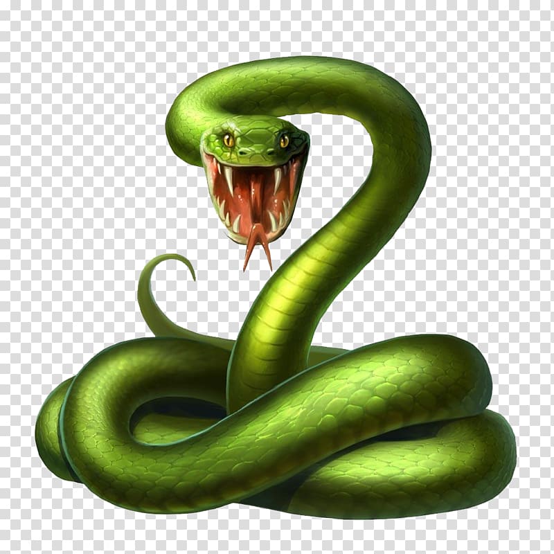 green snake illustration, Snake Android application package , Horror snake transparent background PNG clipart