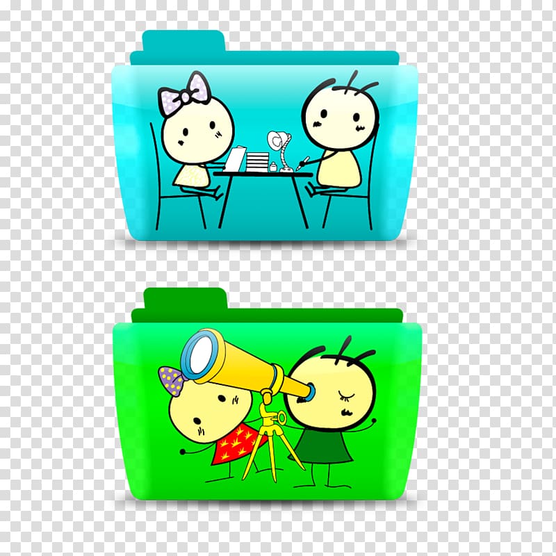 Directory Desktop environment Icon, Cute cartoon folder icon transparent background PNG clipart