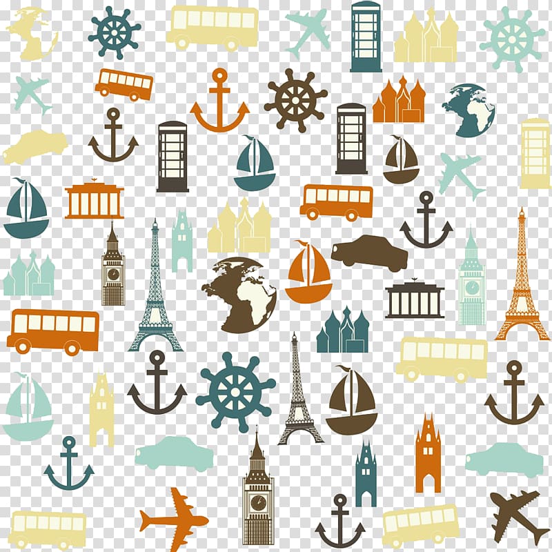 Drawing Graphic design, Flat Creative Travel transparent background PNG clipart