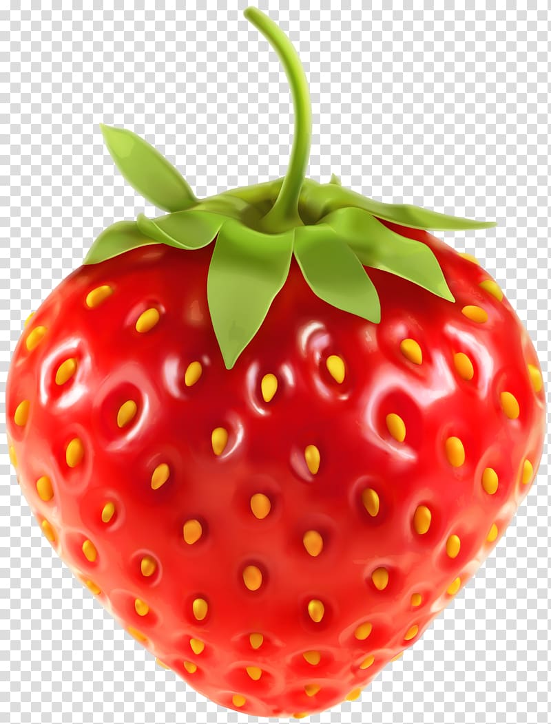 red strawberry fruit illustration, Juice Strawberry Fruit , Strawberry transparent background PNG clipart