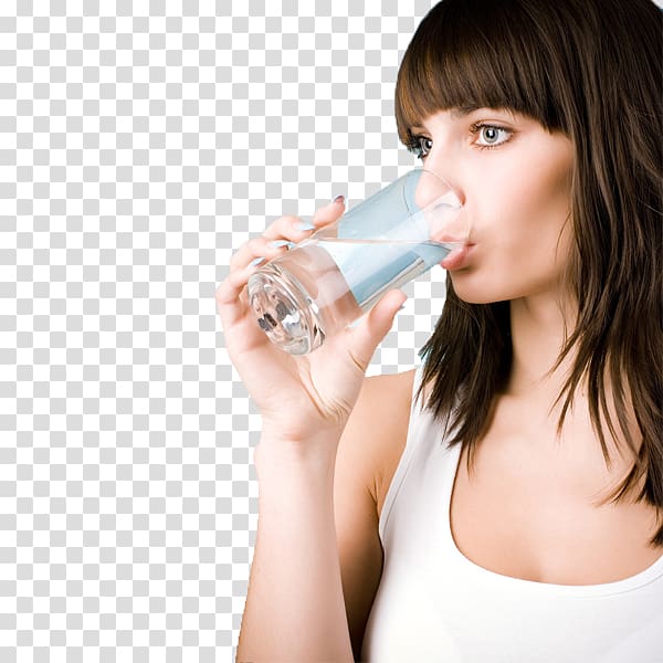 woman holding glass while drinking water, Drinking water Drinking water Health, The beauty of drinking water transparent background PNG clipart