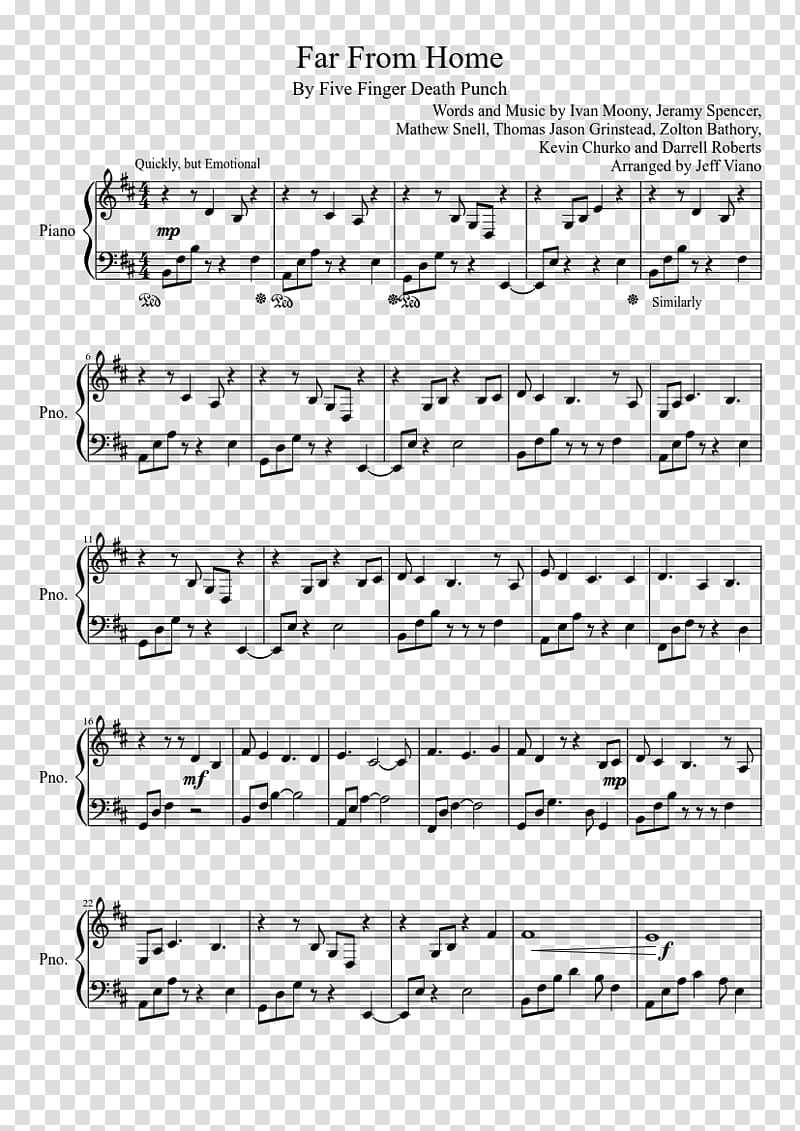 Five Finger Death Punch Sheet Music Violin Composer, sheet music transparent background PNG clipart