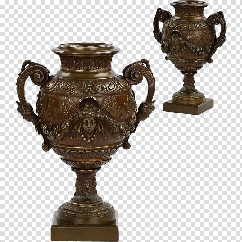 Vase Antique Urn Garniture Bronze, vase transparent background PNG clipart