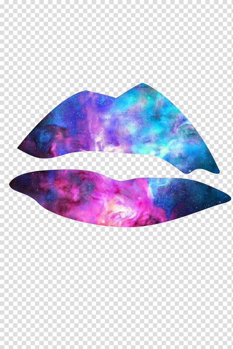 Lip gloss Star Night sky, Colorful lips transparent background PNG clipart