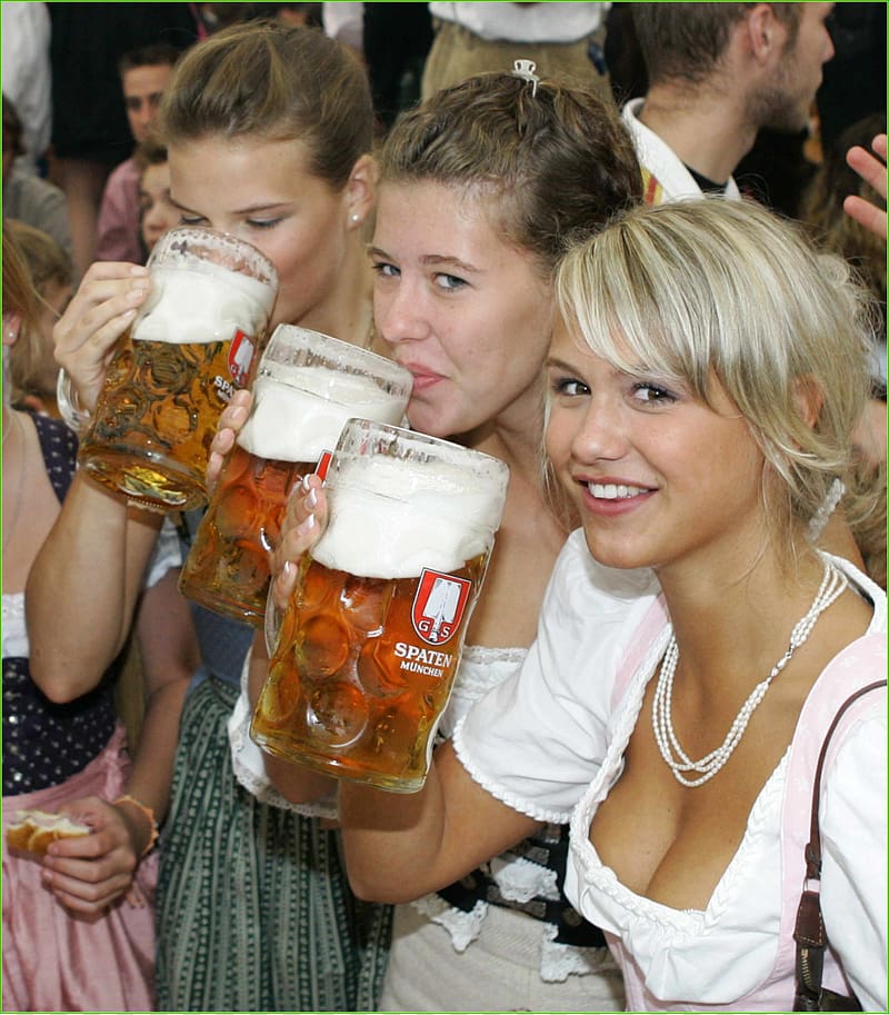 Munich Oktoberfest Beer German cuisine Girl, Oktoberfest transparent background PNG clipart