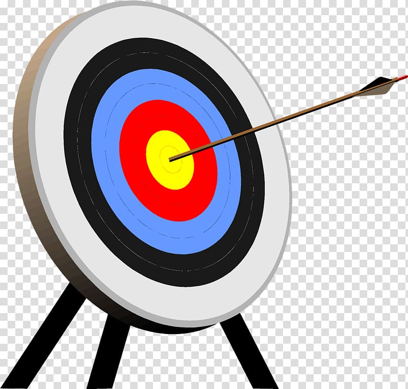 white and black arrow illustration, Target archery Shooting target Arrow , target transparent background PNG clipart