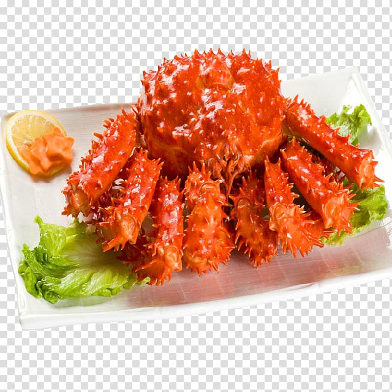 Red king crab Seafood, Thorn crab king crab main map transparent background PNG clipart